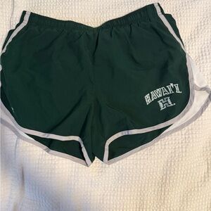 Under Armour Green and White Women's Shorts Hawaii